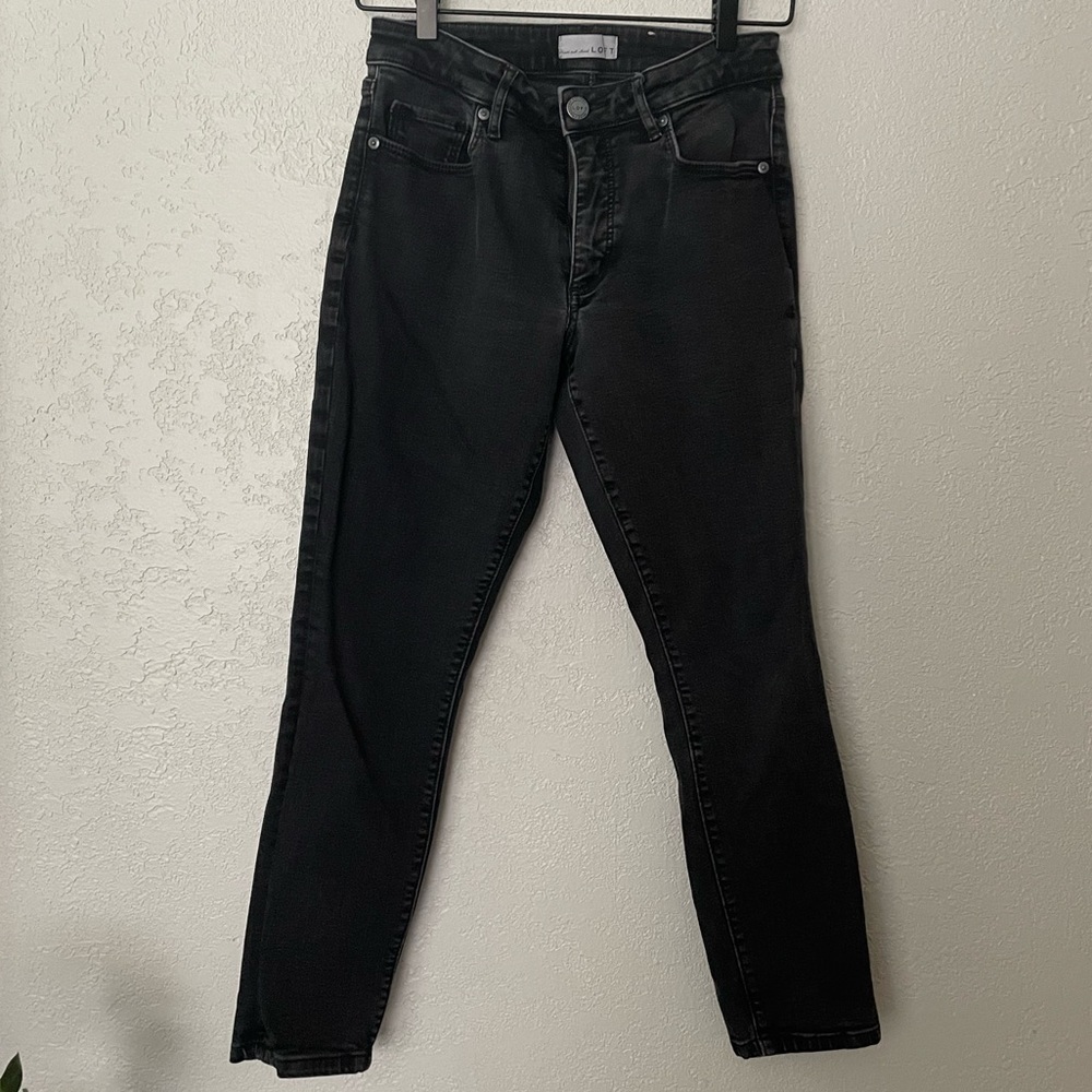 Loft black skinny ankle jeans